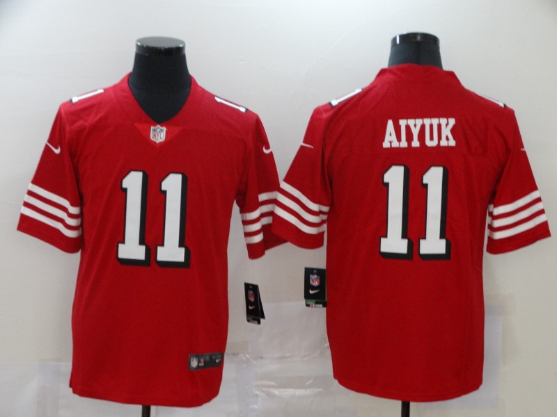 Men San Francisco 49ers #11 Aiyuk Red Nike Vapor Untouchable Stitched Limited NFL Jerseys